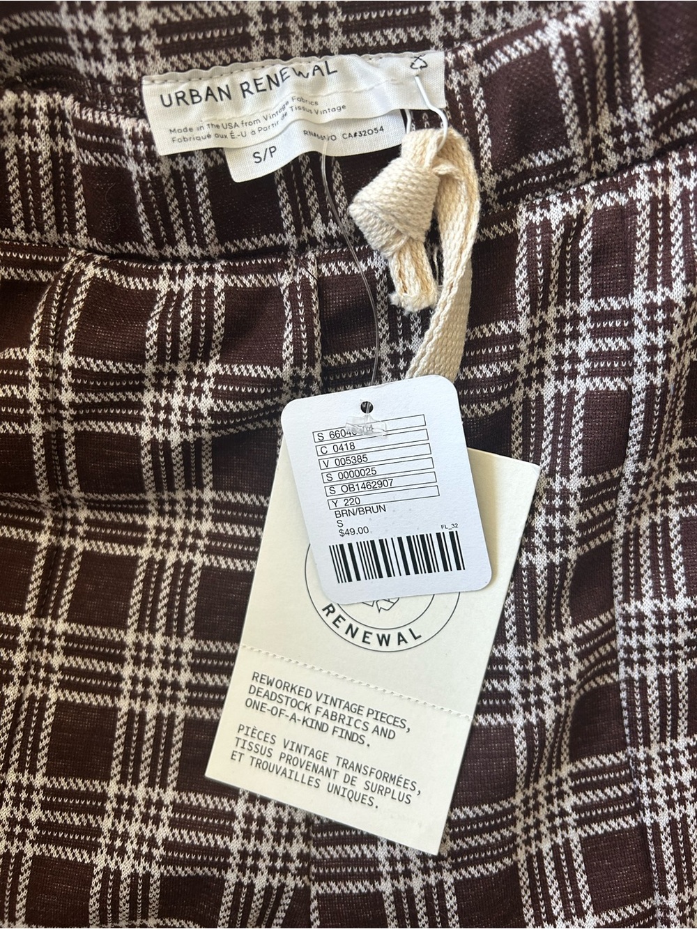 Urban Outfitters split hem plaid pants - Picture 3 of 4